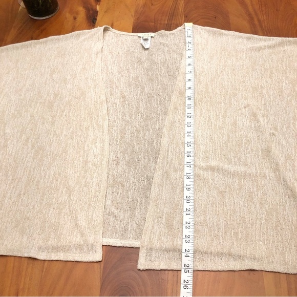 LAURA Petites Oversized Knitted Minimalist Beige Slouchy Kimono Blouse Cardigan. - Picture 7 of 12